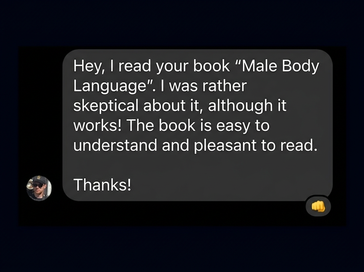 Reader testimonial — Men's body language ebook